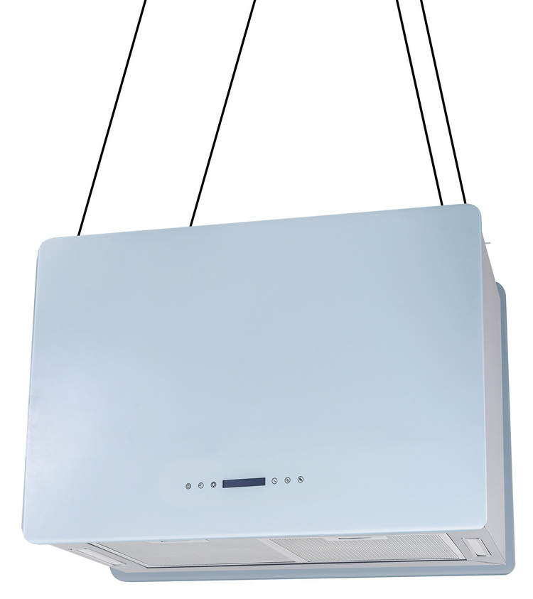 White Glass Wired Island Range Hood With Wholesale Price